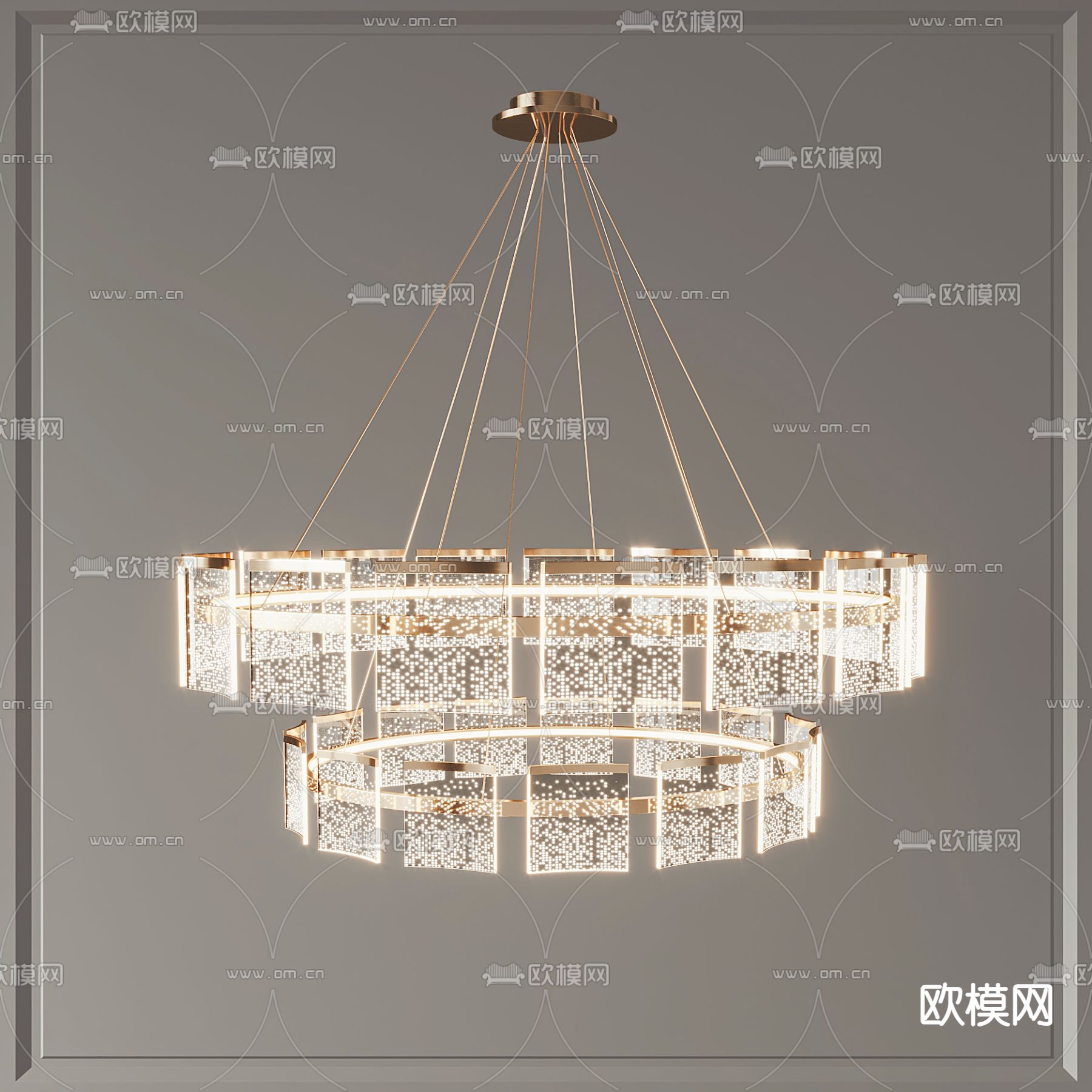 水晶吊灯 轻奢吊灯3d模型下载