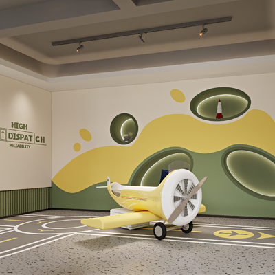  现代儿童娱乐区su模型 