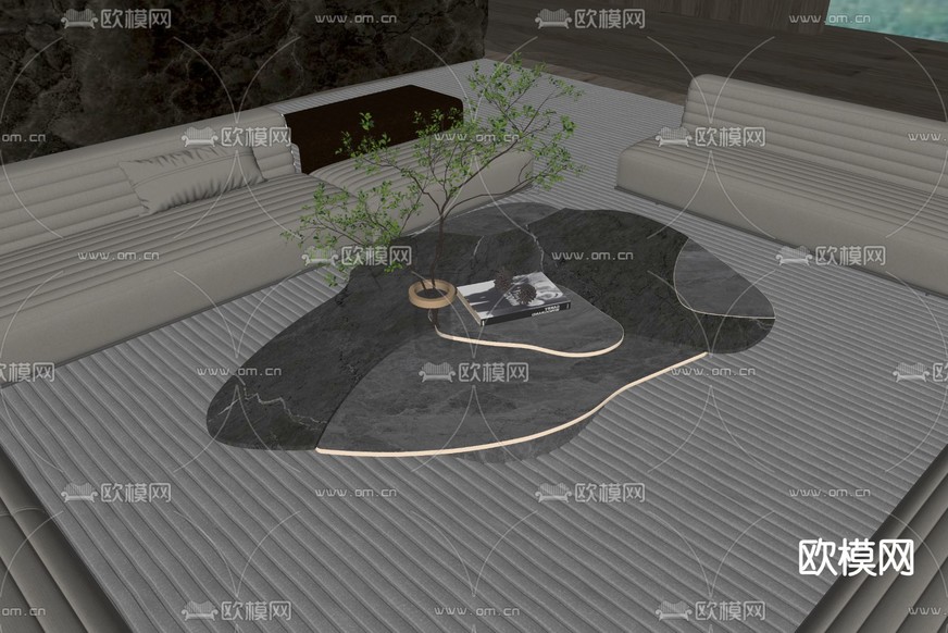 Cattelan 茶几su模型下载(渲染图2)