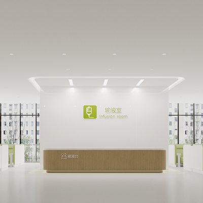  医院输液大厅su模型 