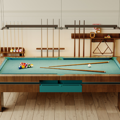  现代台球桌su模型 