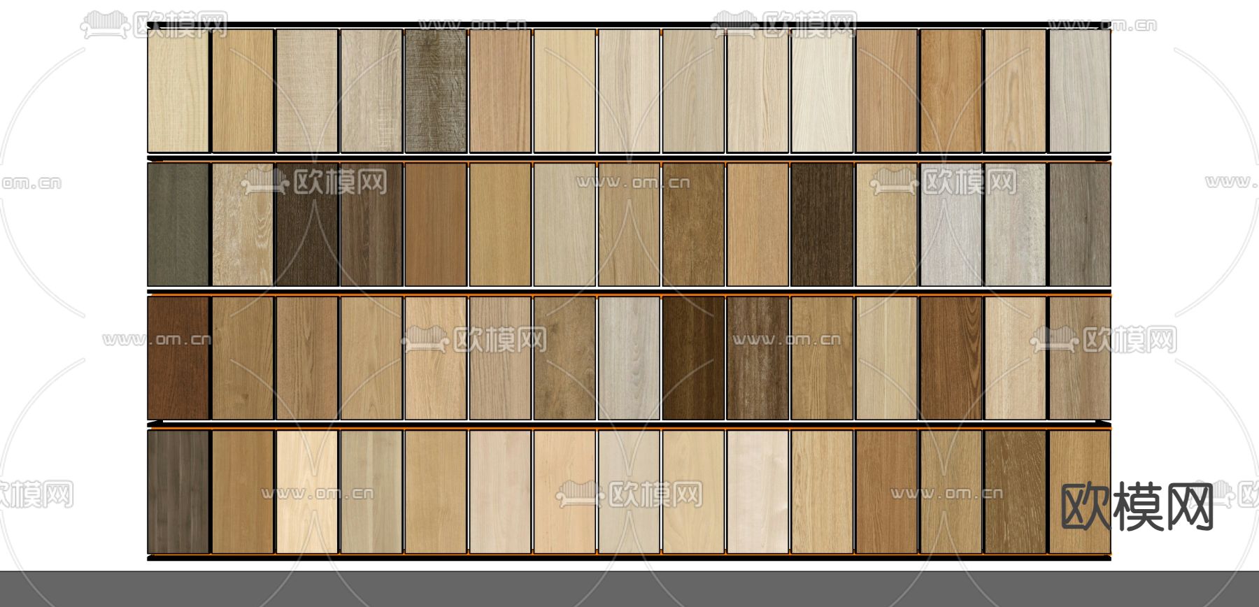 木饰面护板 墙饰板su模型下载（渲染图2）