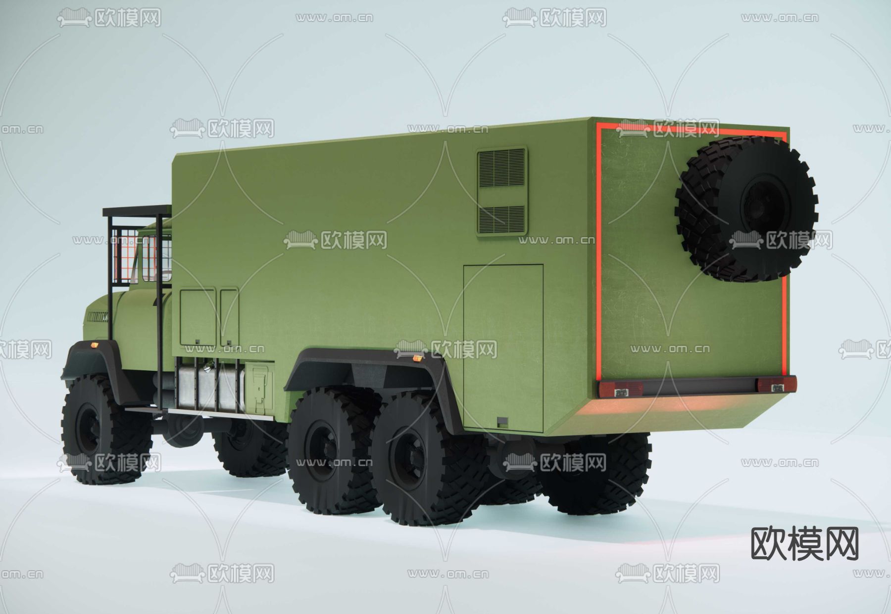 军用卡车su模型下载（渲染图1）