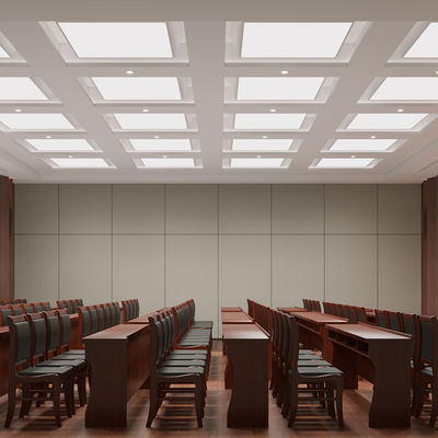  现代会议室 会议厅su模型 