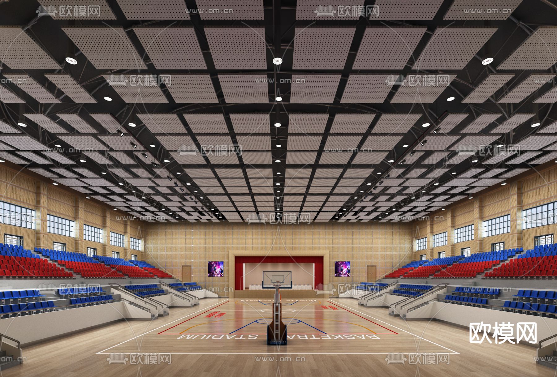 篮球馆 体育馆3d模型下载