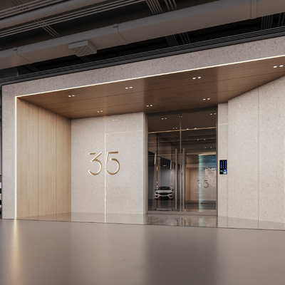  现代地下室车库su模型 