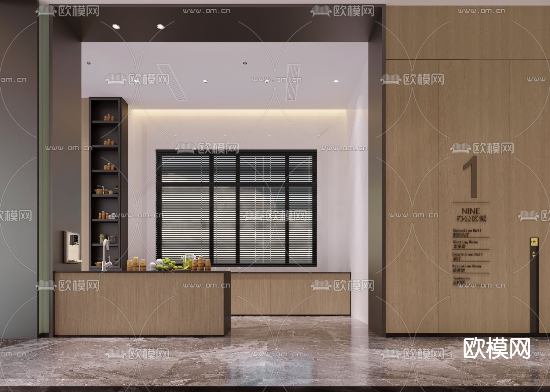 公共办公区 会议室 接待室3d模型下载（渲染图6）