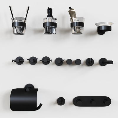  卫浴摆件 漱口杯 牙刷su模型 