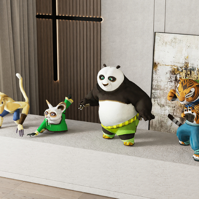  现代雕塑摆件su模型 