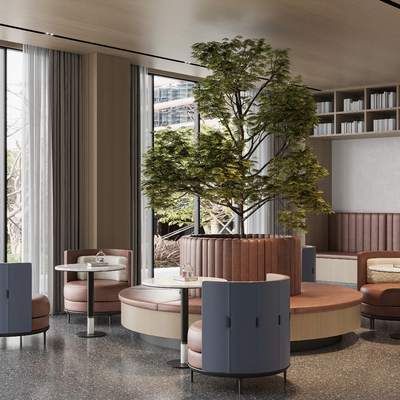  售楼部洽谈区su模型 