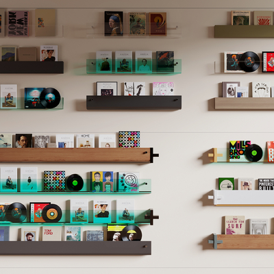  书架 书籍摆件 装饰架su模型 