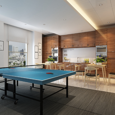  多功能休息室su模型 