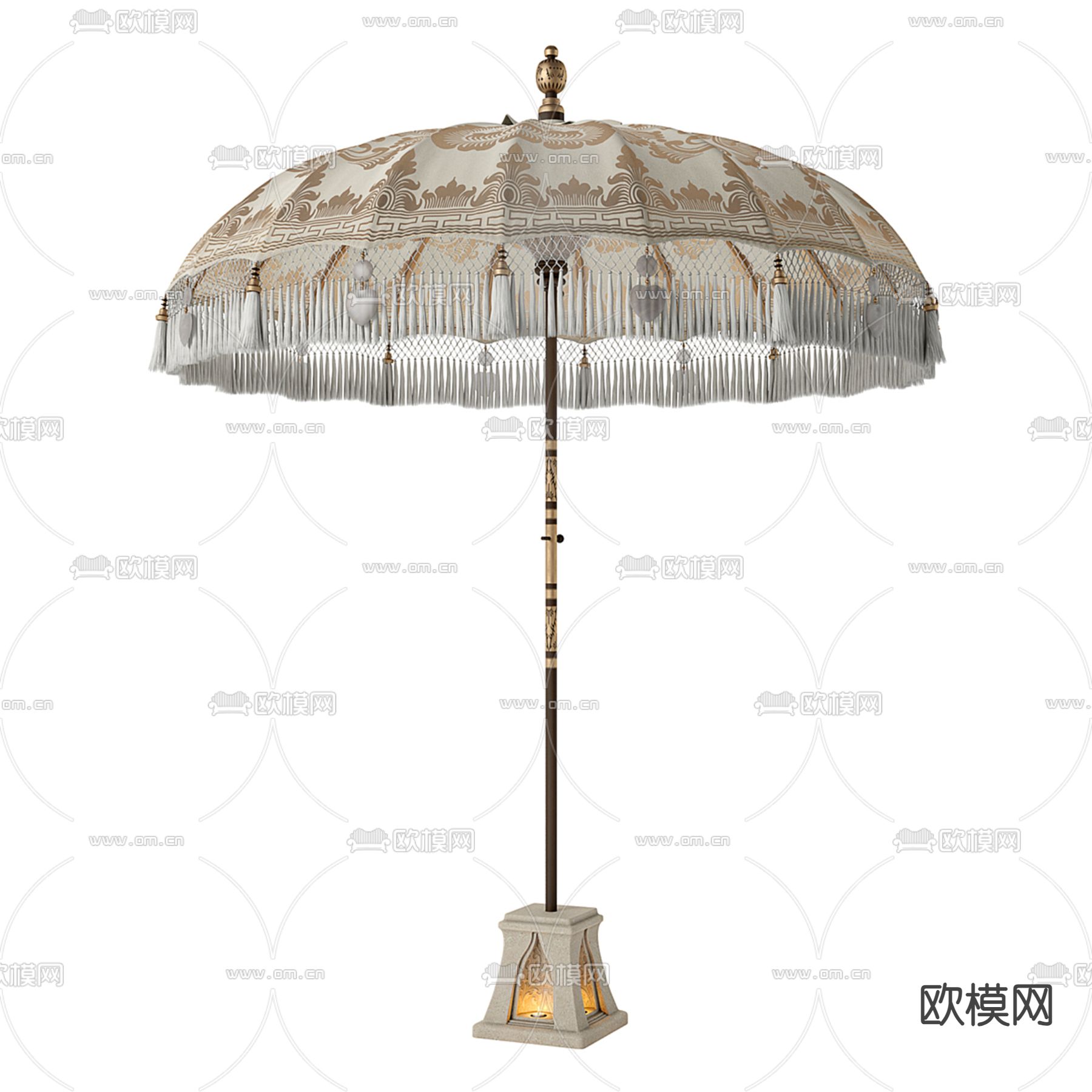 欧式遮阳伞3d模型下载
