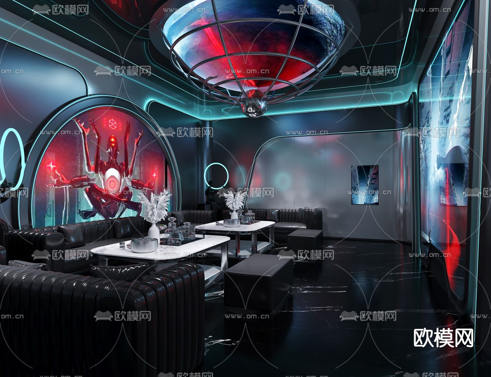 KTV包间 夜总会3d模型下载