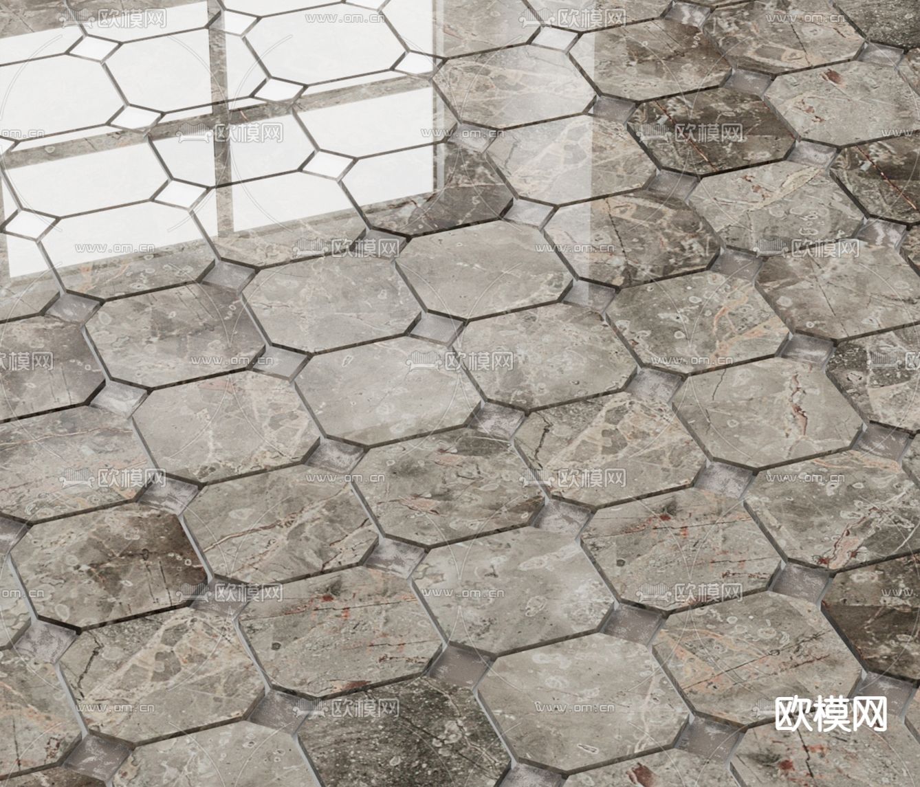 拼花瓷砖 地砖3d模型下载