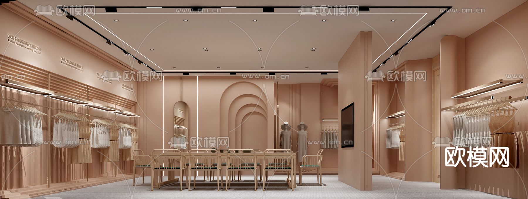服装店免费3d模型下载_ID14325334_3dmax免费模型-欧模网