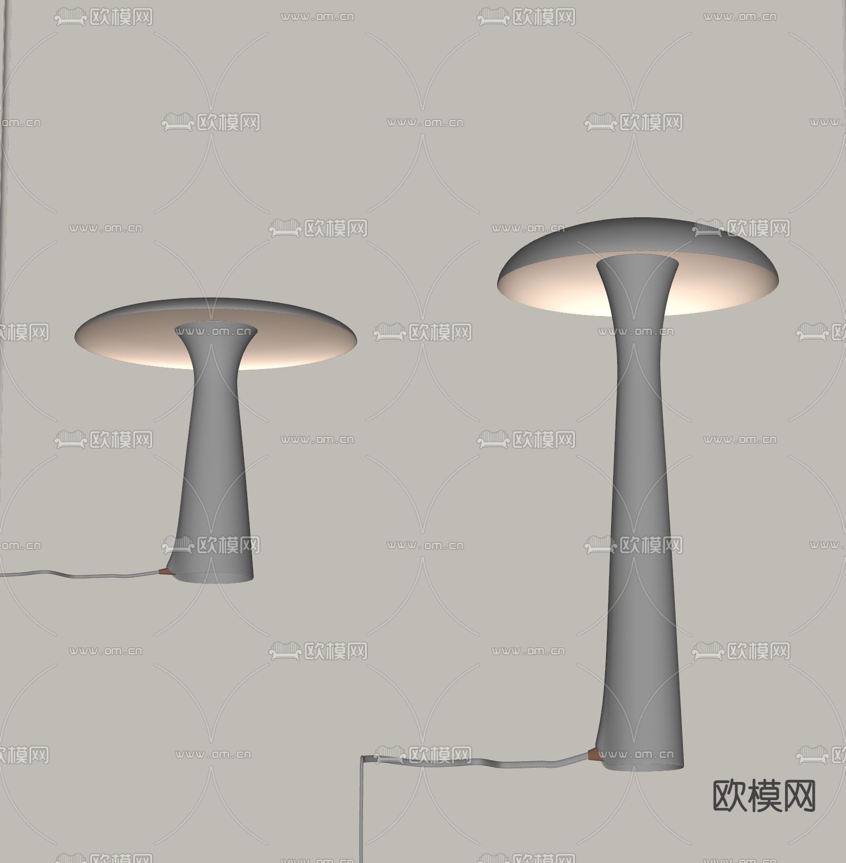 现代落地灯su模型下载（渲染图2）