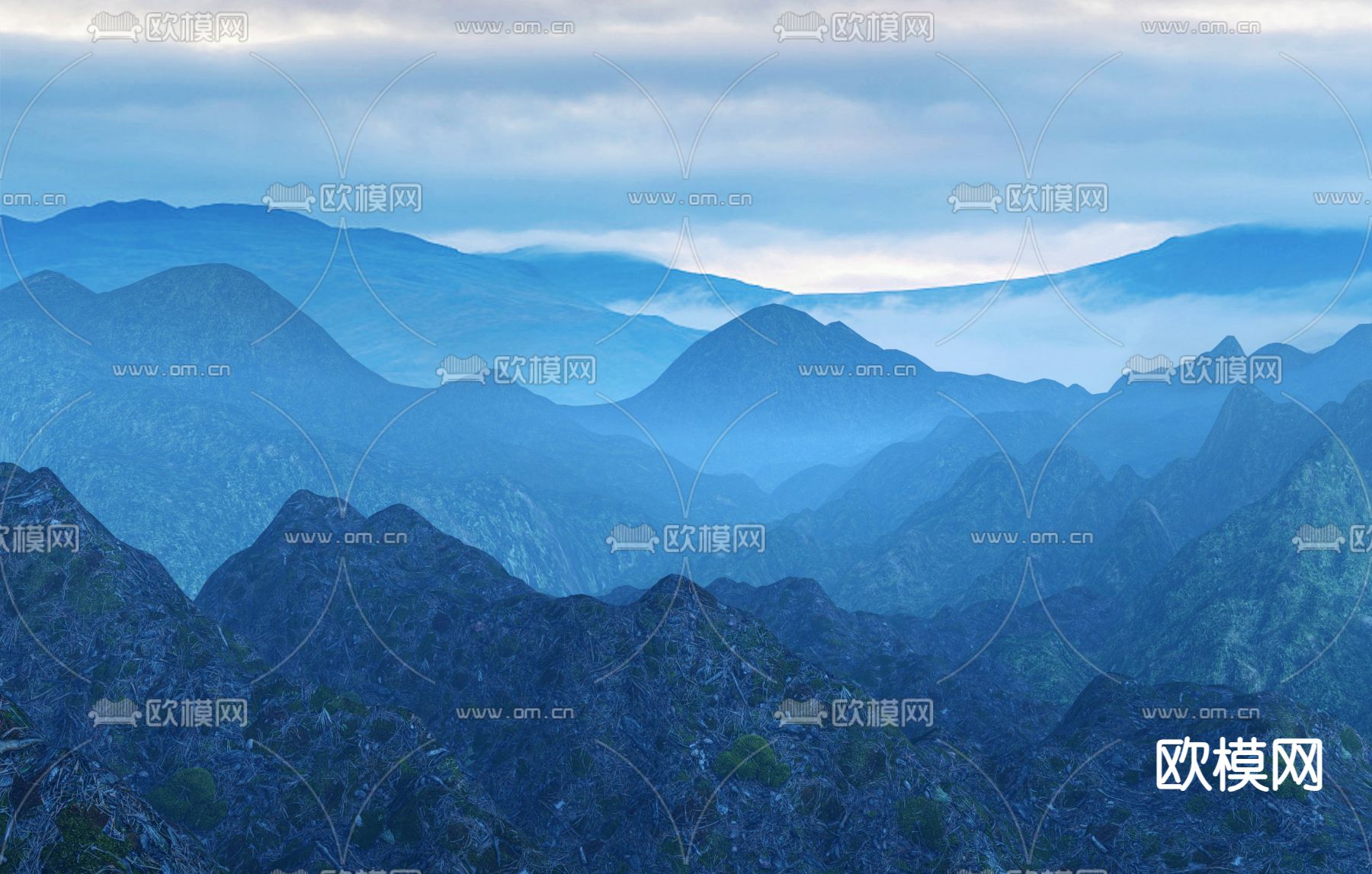 远景山3d模型下载