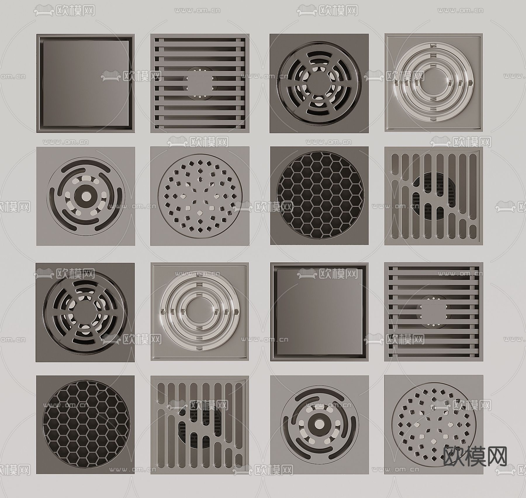 地漏 排水口3d模型下载