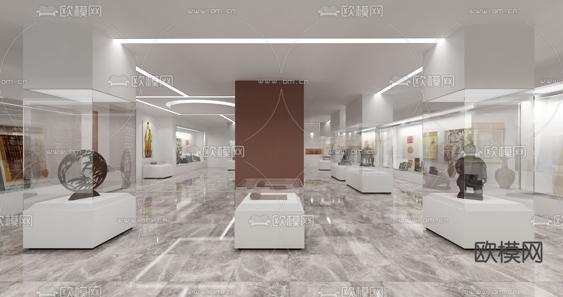 孟子文化博物馆su模型下载（渲染图2）