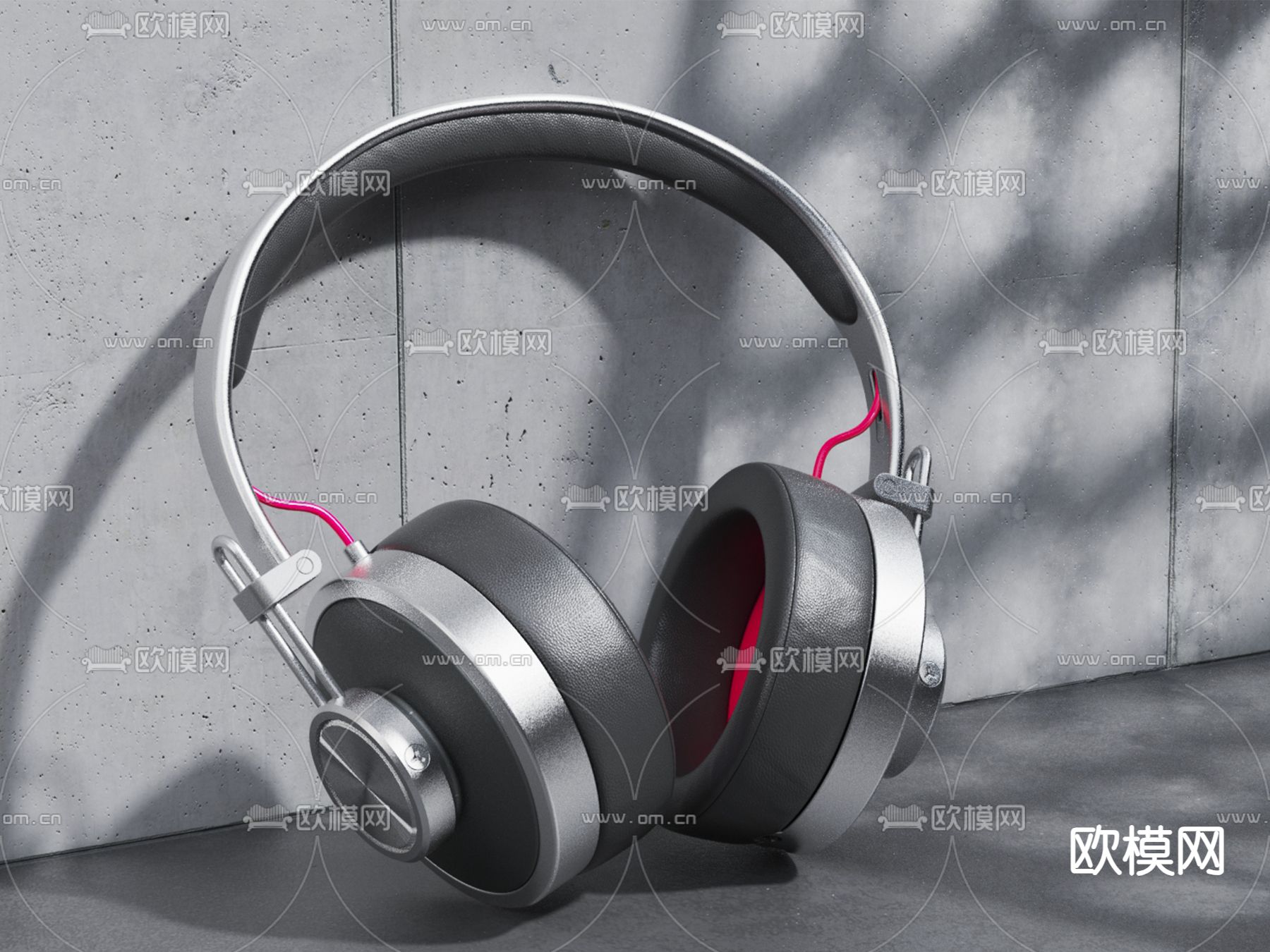 头戴式耳机3d模型下载