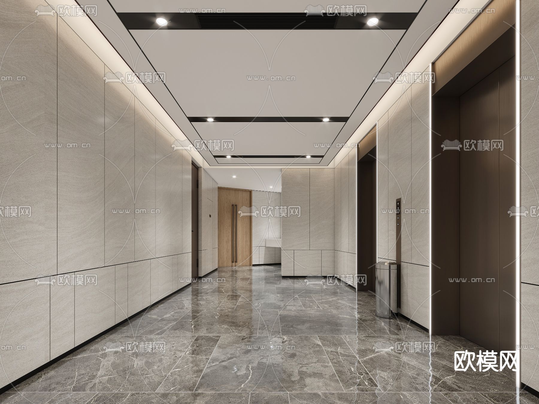 电梯厅 电梯间3d模型下载