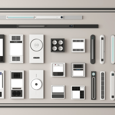  集成浴霸 线性浴霸 风暖机su模型 