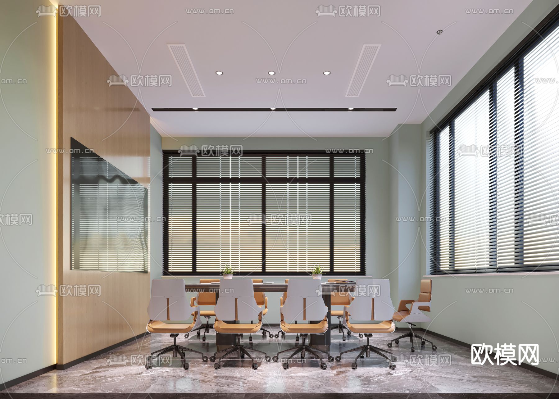 公共办公区 会议室 接待室3d模型下载（渲染图3）