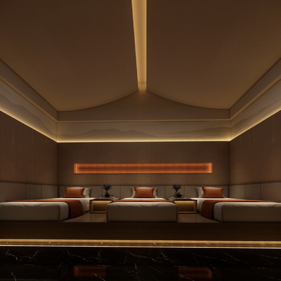  酒店客房 洗浴客房su模型 