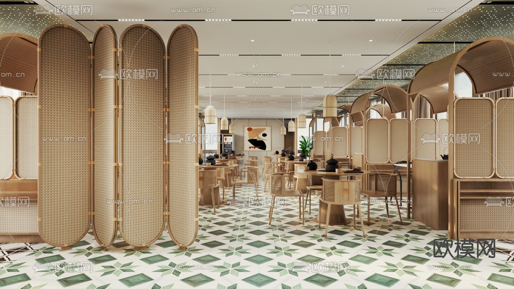 茶餐厅3d模型下载（渲染图3）