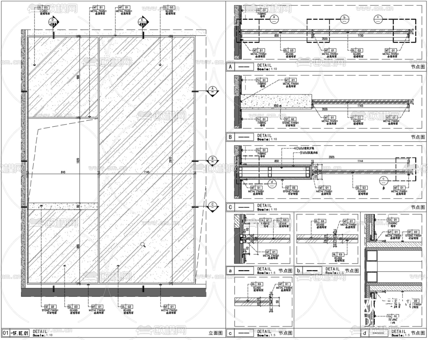 屏风cad大样图下载（渲染图4）