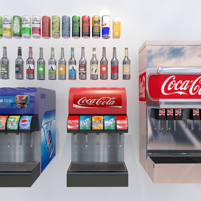  可乐 饮料机 食物饮料su模型 