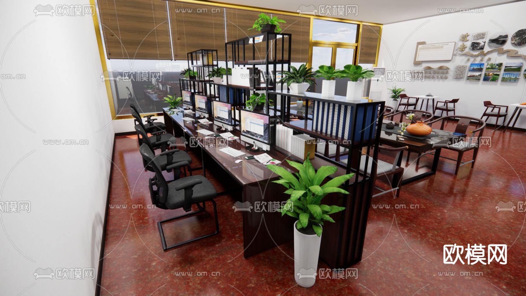 社区办事大厅 社区大厅su模型下载（渲染图1）
