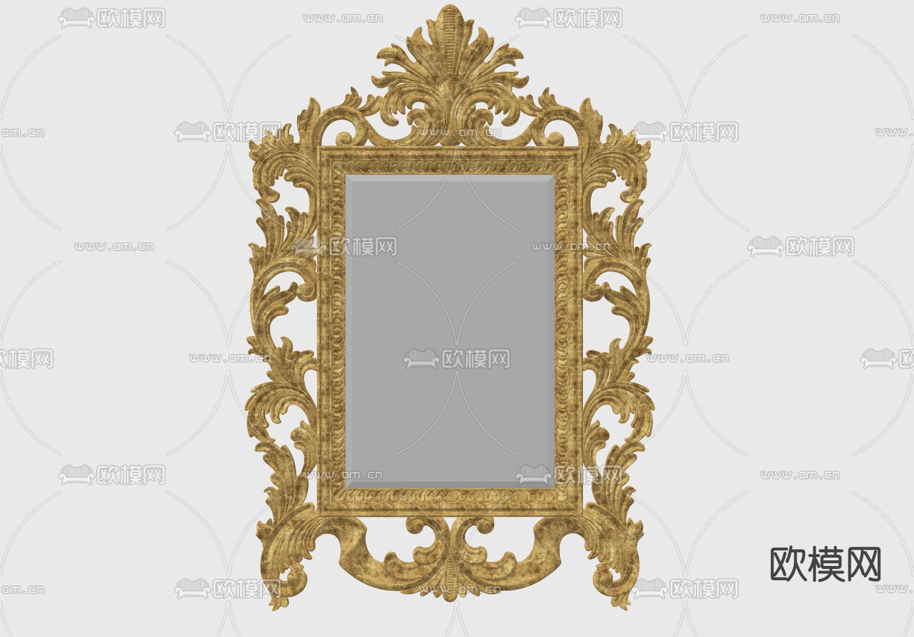 欧式古典镜子 装饰镜su模型下载（渲染图2）
