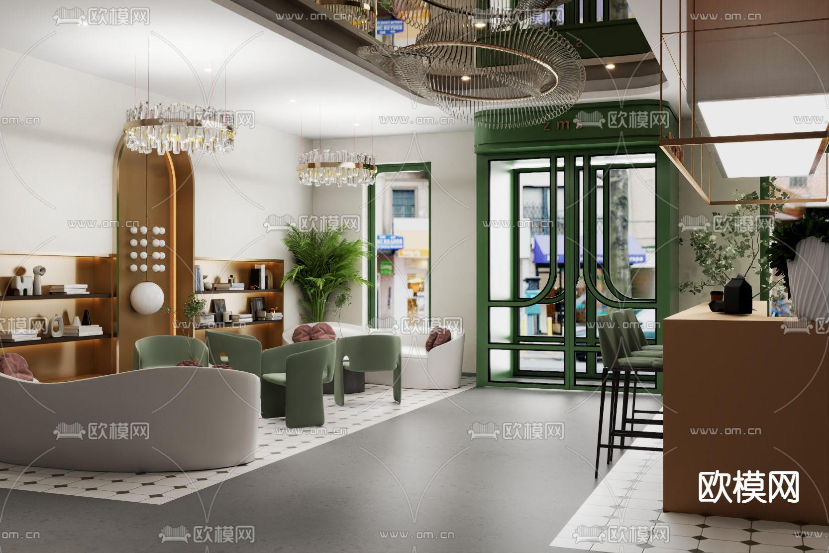 现代美容店免费3d模型下载（渲染图4）