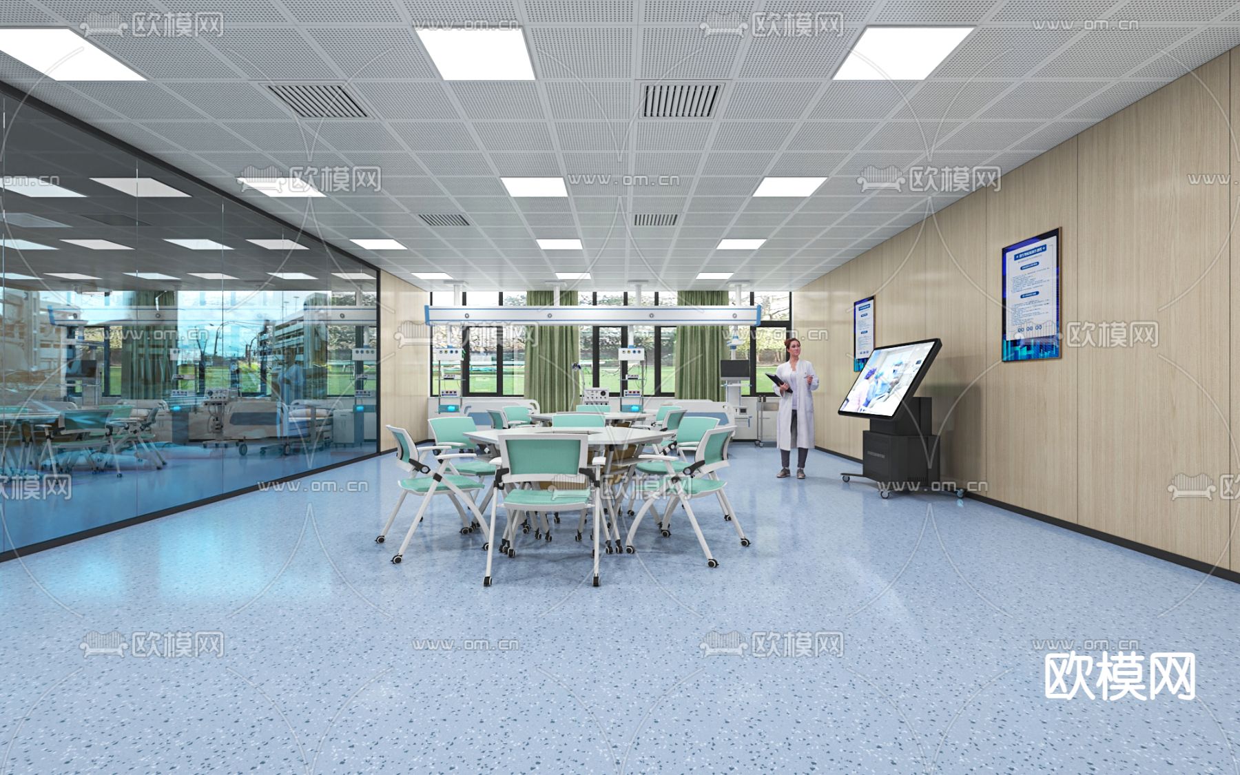 医学课室3d模型下载（渲染图4）