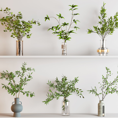  水生植物 水培绿植su模型 