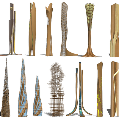  精神堡垒 道旗 指示牌su模型 