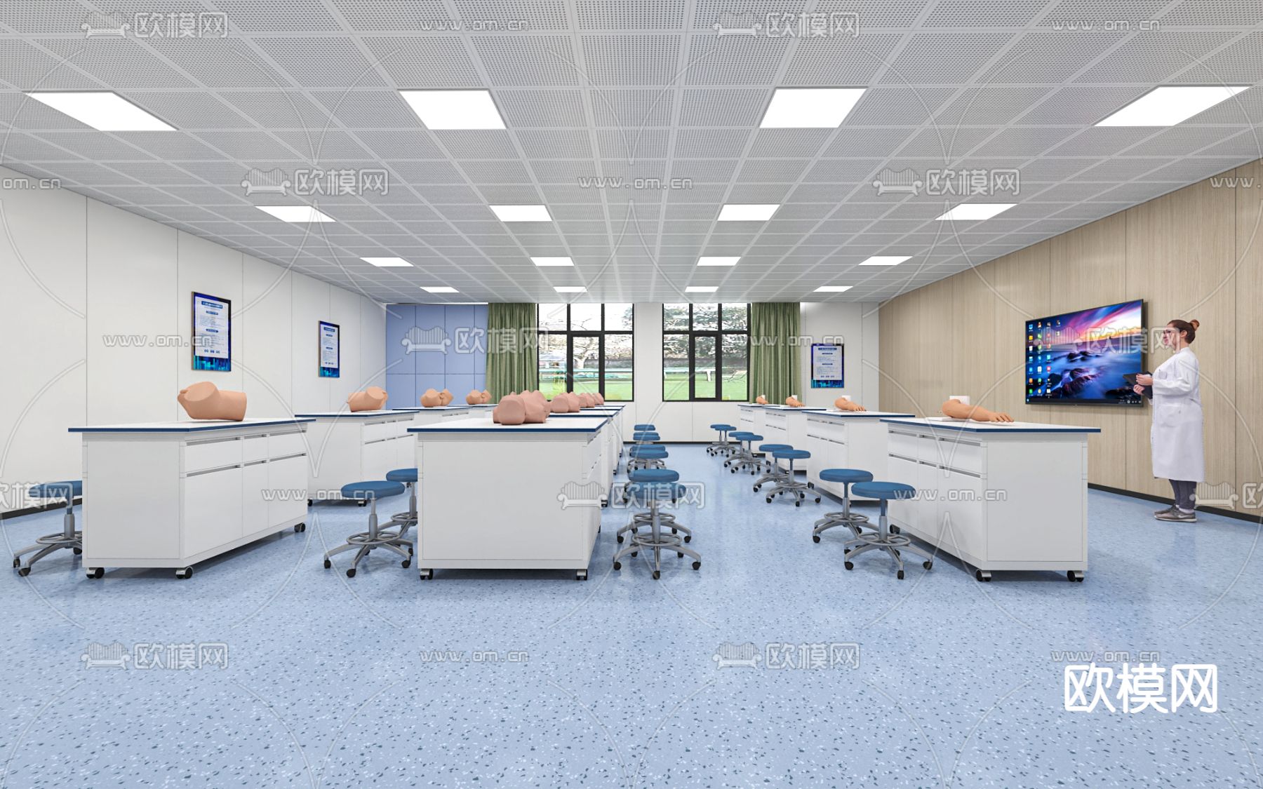 医学课室3d模型下载（渲染图1）