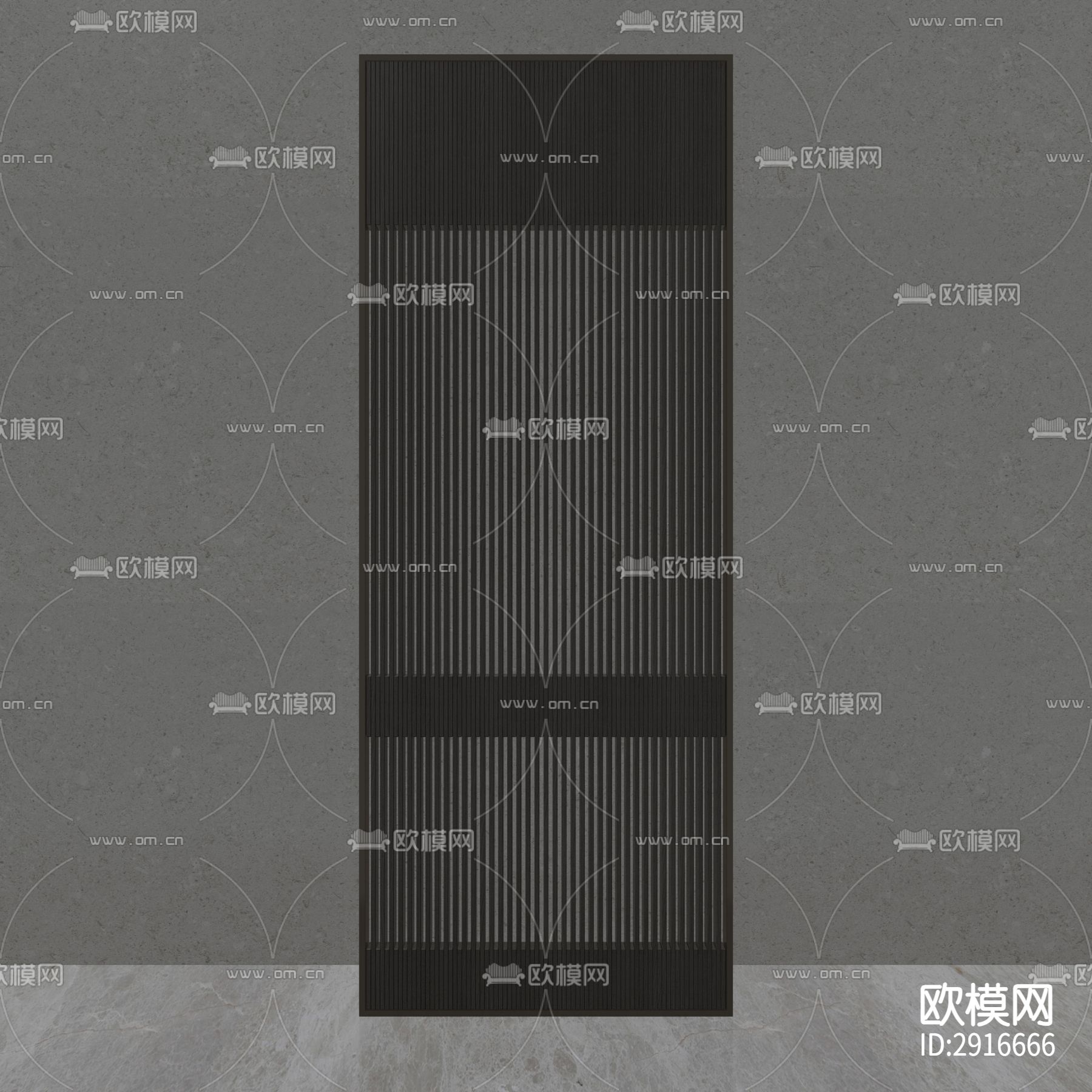 屏风cad大样图下载（渲染图10）