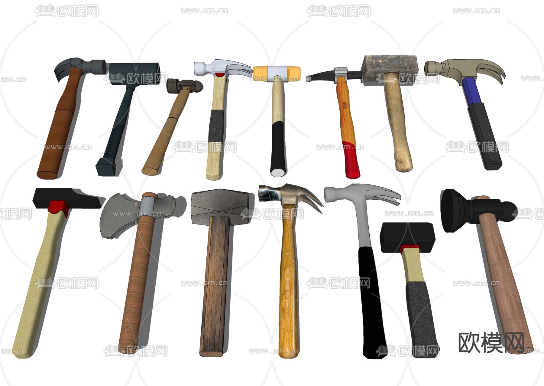 锤子 老虎钳su模型下载（渲染图1）