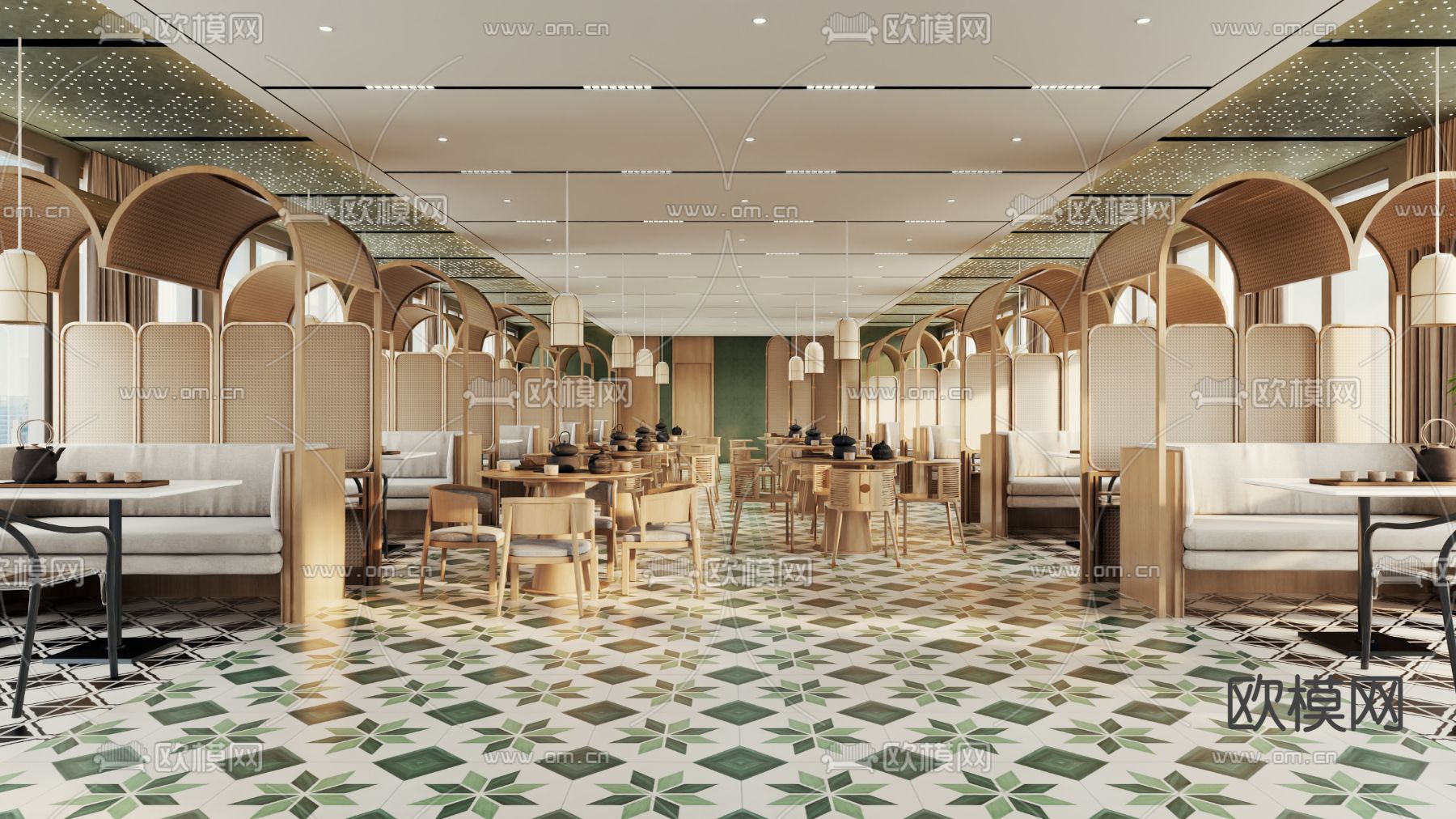 茶餐厅3d模型下载（渲染图1）