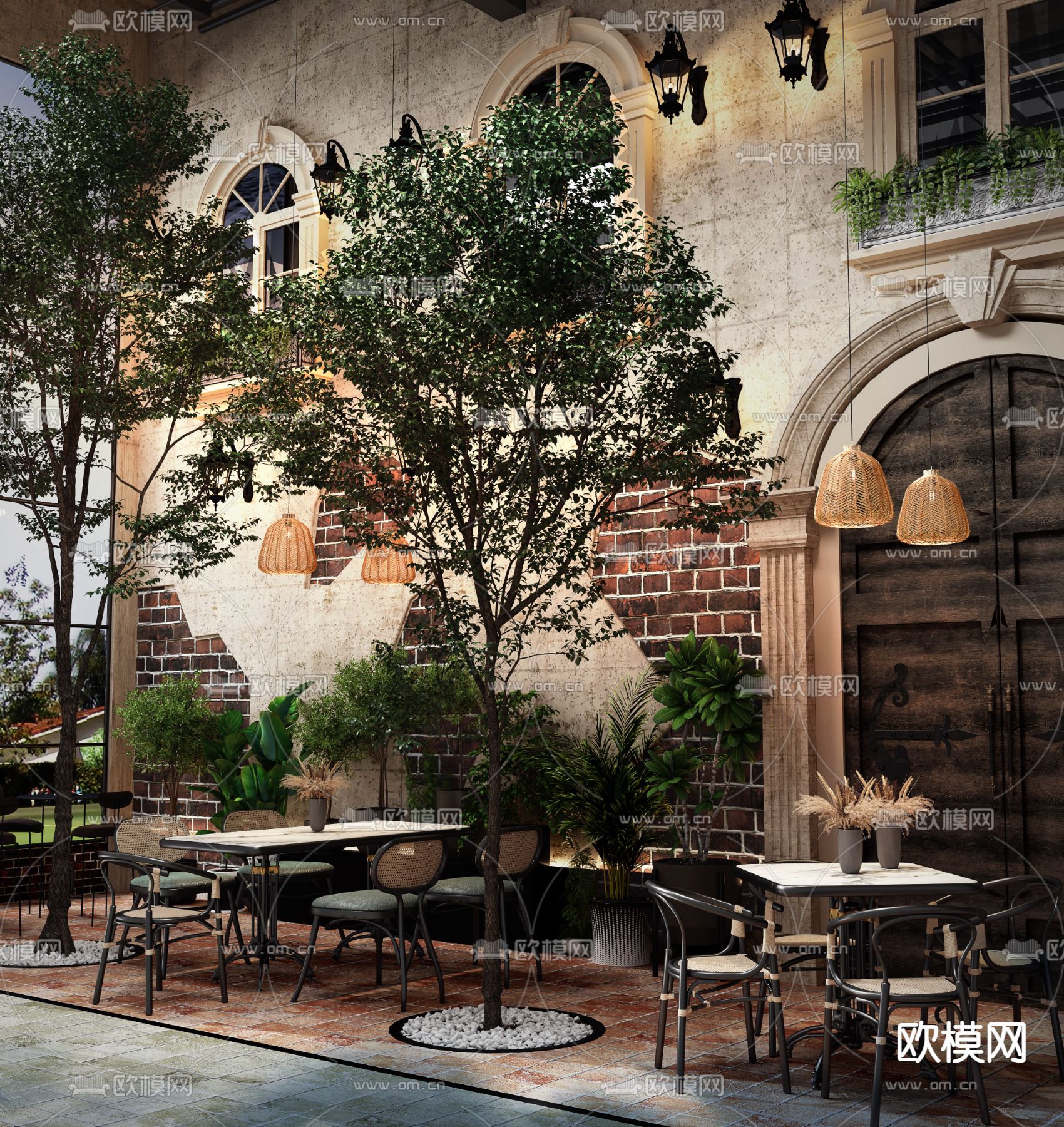 中古风咖啡馆3d模型下载