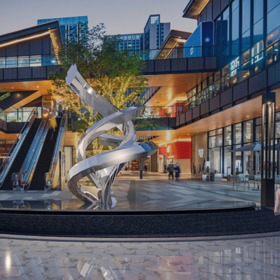 旋转螺旋雕塑 抽象艺术小品su模型