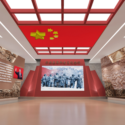  革命纪念馆序厅su模型 