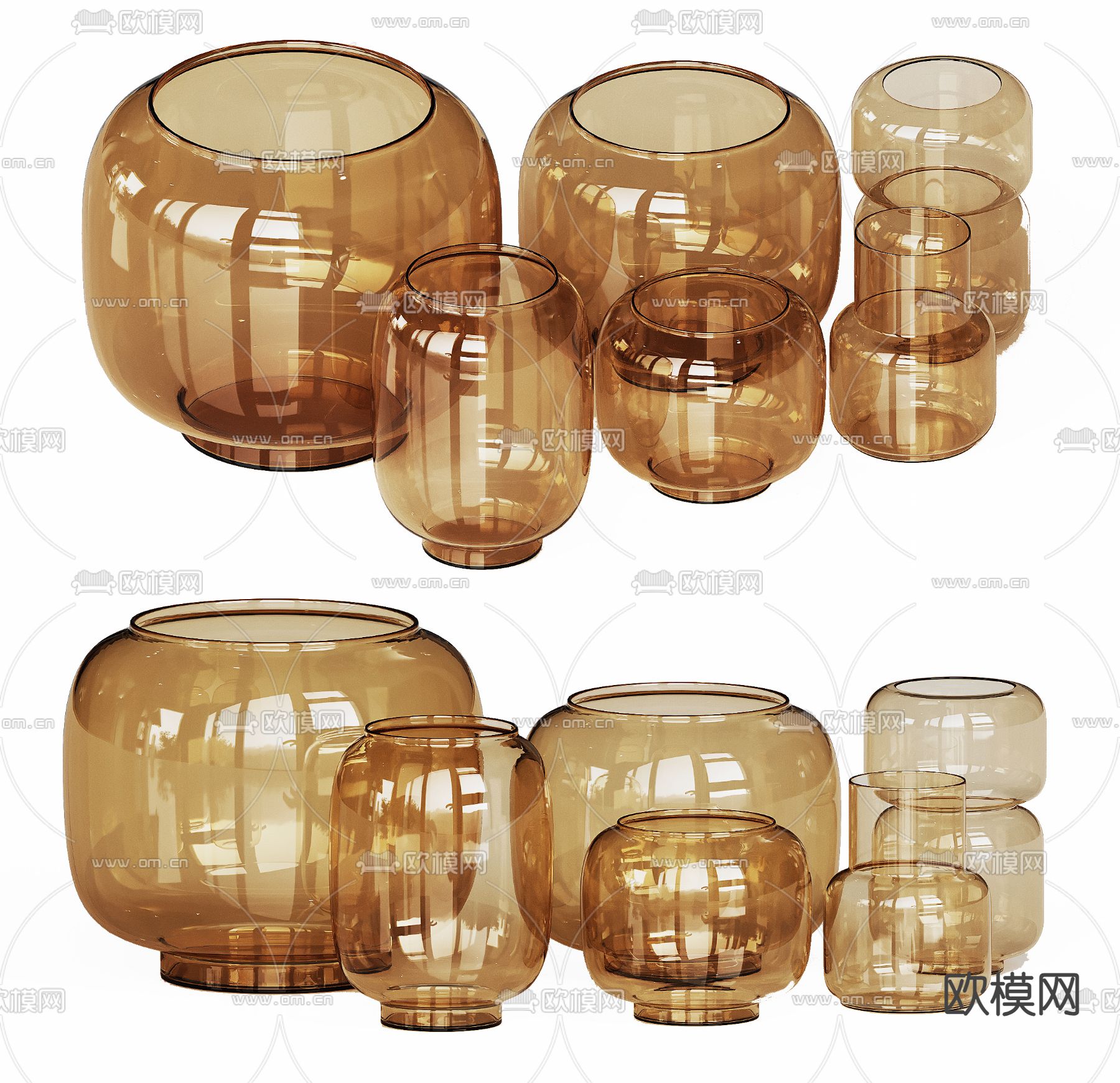 玻璃瓶 器皿 摆件3d模型下载