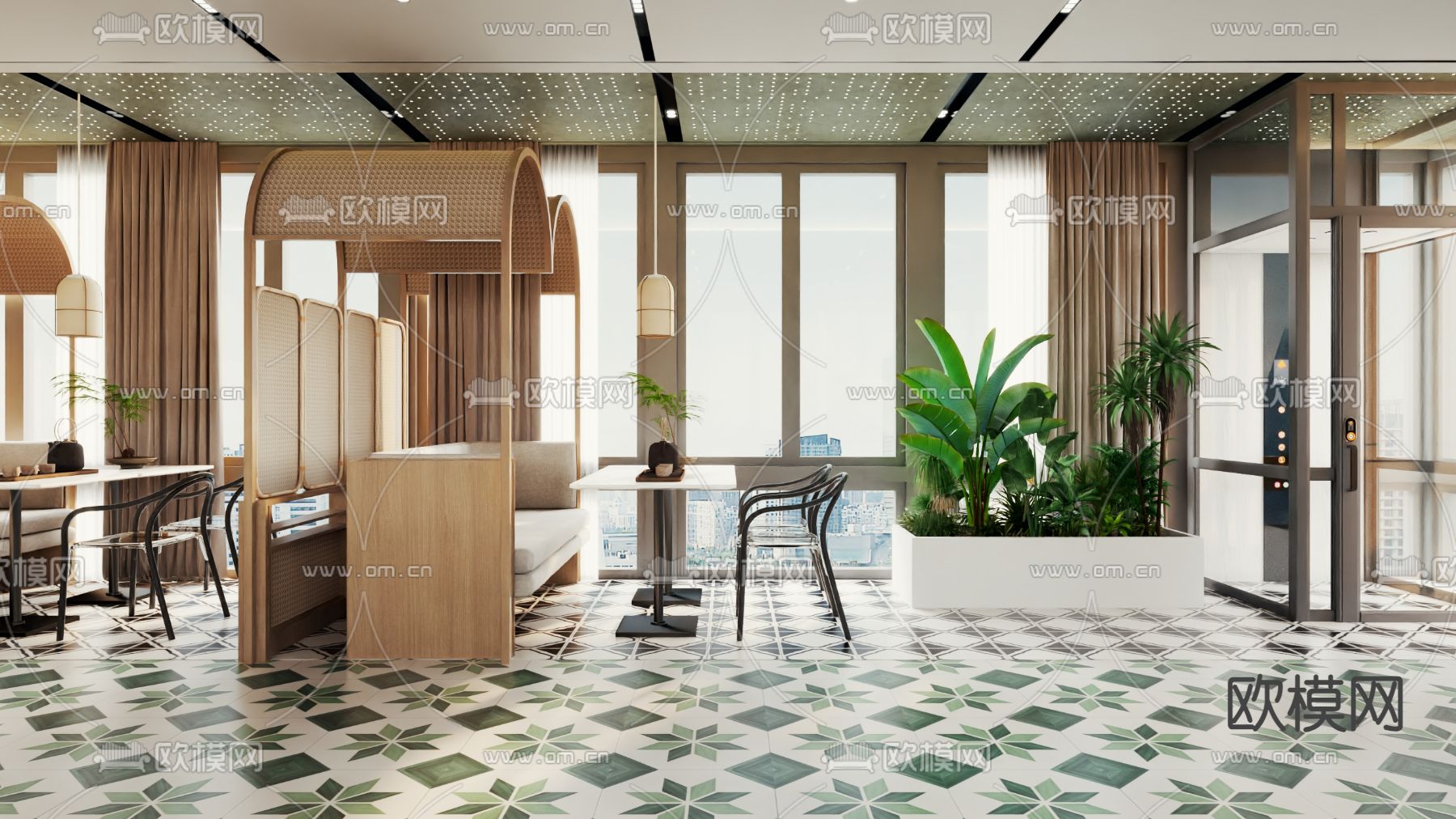 茶餐厅3d模型下载（渲染图4）