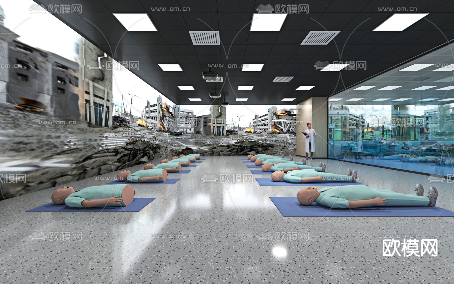 医学课室3d模型下载（渲染图3）