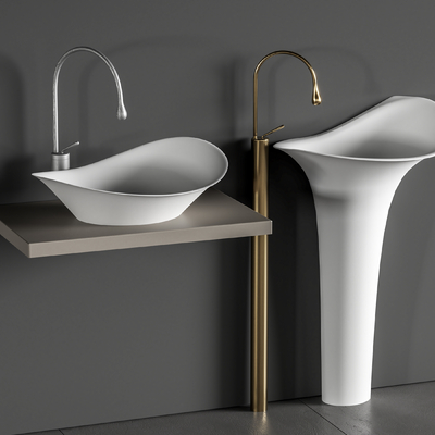  洗面盆 立式台盆su模型 