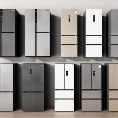  双门冰箱 智能冰箱su模型 
